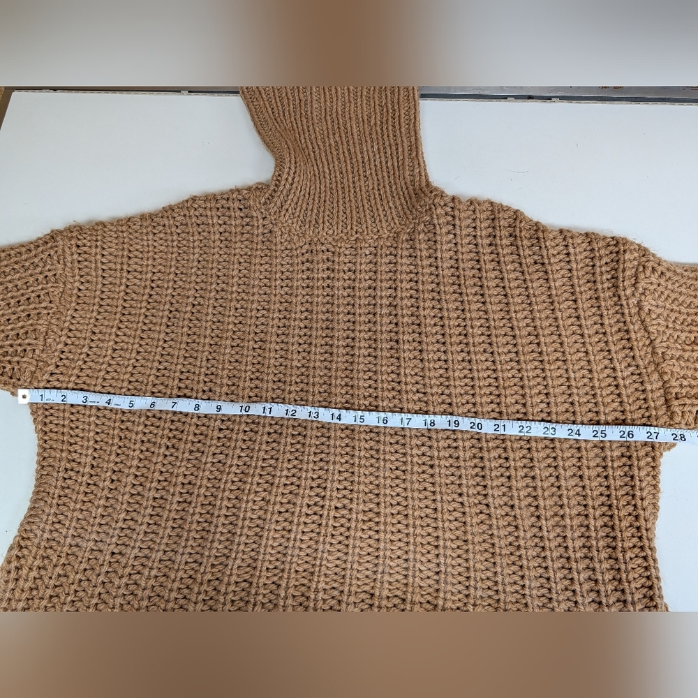 ZARA Blogger Favorite S Wool Mohair Turtleneck Sweater Oversized Chunky Knit Top - Picture 12 of 14